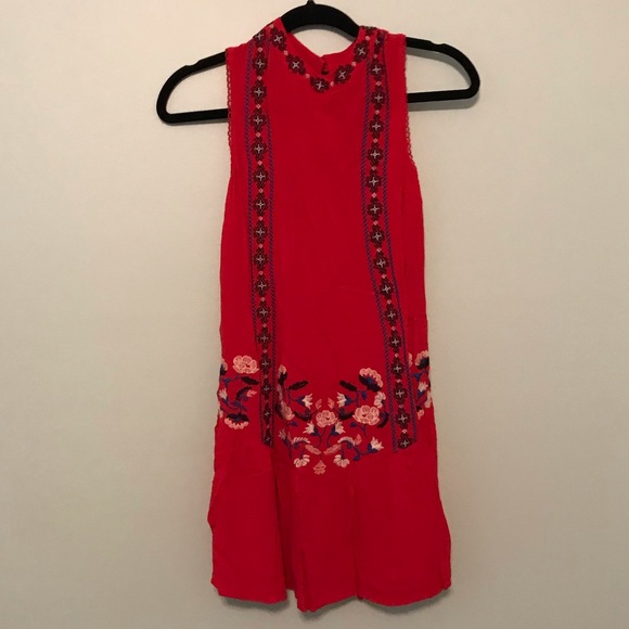 Xhilaration Red Pattern Sleeveless Dress Size Small - Picture 2 of 9